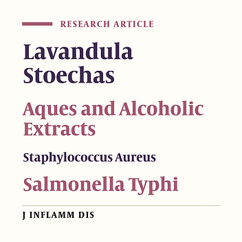 Effects of lavandula stoechas extracts on staphylococcus aureus and other gram negative bacteri