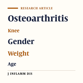 The role of weight and age on knee osteoarthritis