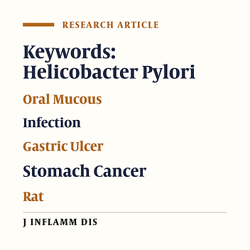 The effect of helicobacter pylori on oral mucous in rats