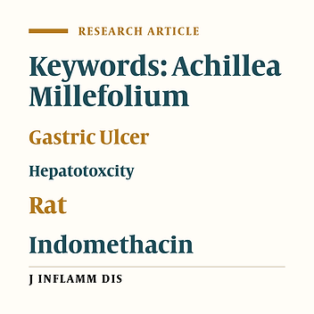 Study of anti-inflammatory and healing effects of Achillea millefolium in the treatment of indomethacin-induced gasthic ulcer in rat