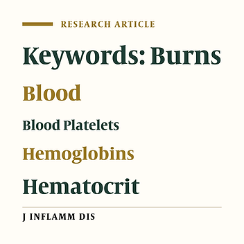The hematological changes in severe burn patients hospitalizing in Tehran burn centers