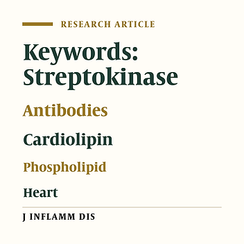 Comparison of plasma levels of anticardiolipin and antiphospholipid antibodies in male patients with or without response to streptokinase following acute myocardial infarction