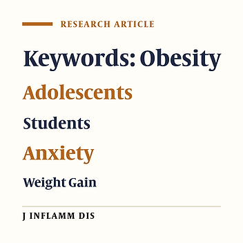 Assessment of anxiety in 12-18 years old overweight and obese