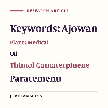 A study on chemical composition of Ajowan (Trachyspermum ammi) essential oil produced in Qazvin