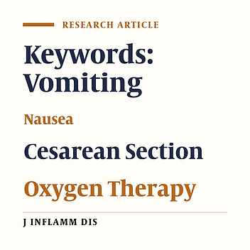 Effect of postoperative oxygen therapy on nausea and vomiting following cesarean section