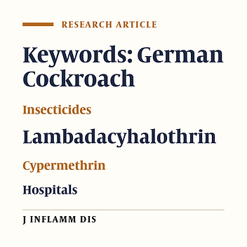 Susceptibility of cockroaches to Lambadacyhalothrin and Cypermethrin in hospitals of Tehran University of Medical Science