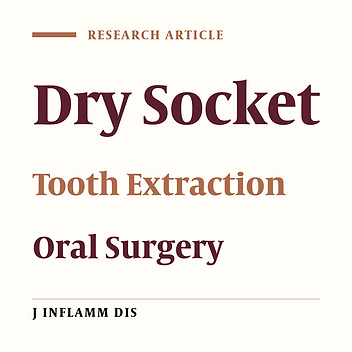 Cover image of the article: The prevalence and risk factors of dry socket in dental surgery clients following tooth extraction at Qazvin Faculty of Dentistry