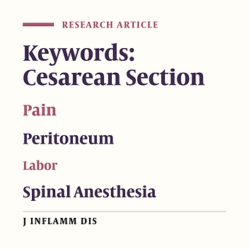 Post-cesarean pain in closure versus non-closure of parietal peritoneum