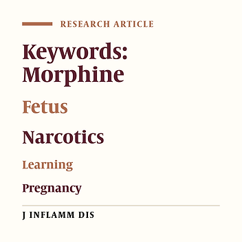 Effects of morphine-treated fetal mice on spatial learning after birth