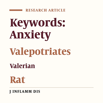 Anxiolytic effects of Valepotriates extracted from Valeriana officinalis L. in rats