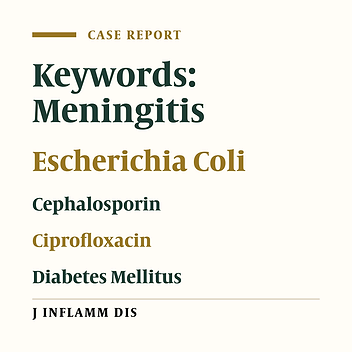 Ceftriaxon -resistant Ecoli meningitis in a diabetic patient