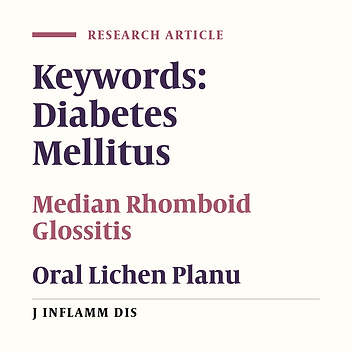 Evaluation of median rhomboid glossitis and oral lichen planus in patients with diabetes mellitus