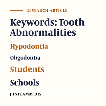 Frequency of hypodontia among high school students in Qazvin