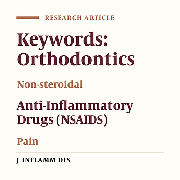 A study on efficacy of NSAIDS in controlling pain caused by orthodontic treatment