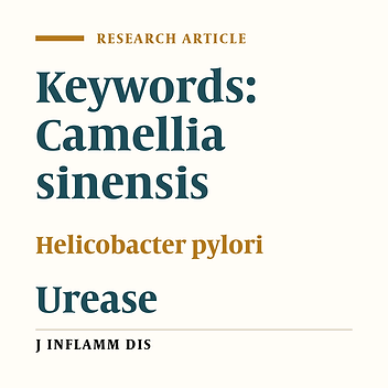 Inhibitory Effect of Green and Black Teas Ethyl acetate extracts on Helicobacter pylori the causative agent of peptic ulcers
