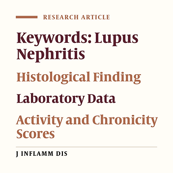 Correlation between histological findings, activity  choronicity indices and laboratory data in patients with lupus nephritis