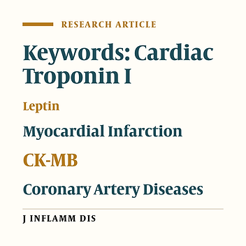 Biochemical markers Troponin I, Leptin and CK-MB in coronary artery diseases