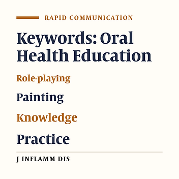 Effects of health education on oral health through role playing and painting on awareness and function of children