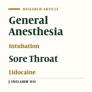 Effect of 10% lidocaine spray on postoperative sore throat