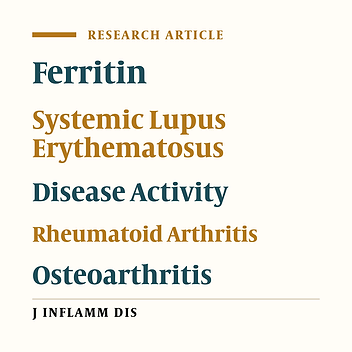 Comparison of serum ferritin level between patients with systemic lupus erythematosus, rheumatoid arthritis and osteoarthritis