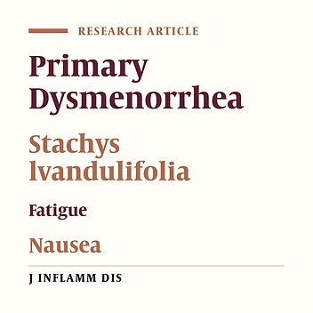 Effect of Stachys lavandulifolia on fatigue, nausea and vomiting associated with primary dysmenorrheal