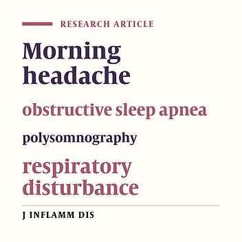 Relationship between obstructive sleep apnea and morning headache