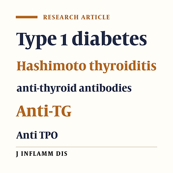 Comparison of Hashimoto thyroiditis in patients with type 1 diabetes and controls