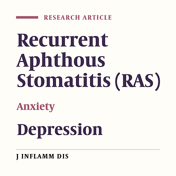 Correlation between anxiety, depression, and recurrent aphthous stomatitis