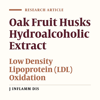 Inhibitory effects of Oak fruit Husks hydroalcoholic extract on serum LDL oxidation in vitro