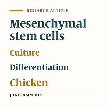 Impacts of cell culture methods on proliferation, morphology and differentiation of chicken bone marrow derived mesenchymal stem cells
