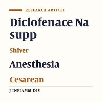 Effect of Diclofenac suppository on postoperative shivering in cesarean section
