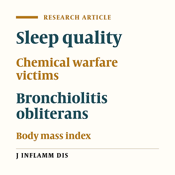 Relationship between sleep quality and body mass index in chemical warfare victims with bronchiolitis obliterans