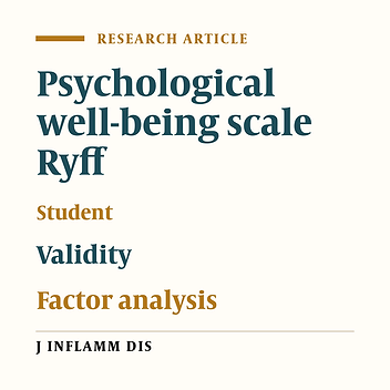Validated measure of Ryff psychological well-being among students of Qazvin University of Medical Sciences (2009)