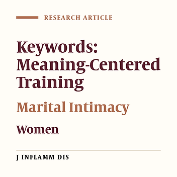 Effect of meaning-centered training on marital intimacy of women