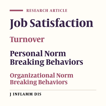 Effect of job satisfaction on turnover by organizational and personal norm breaking behaviors in nurses