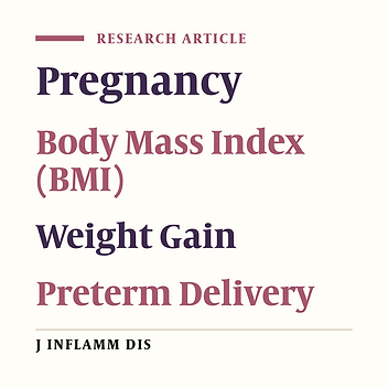 Association between body mass index and weight gain during pregnancy with preterm delivery