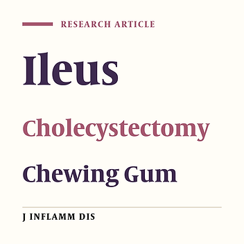 Effect of gum chewing in the reduction of paralytic ileus following cholecystectomy
