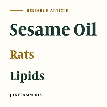 Effects of dietary supplementation with virgin sesame oil on lipid profile in rats
