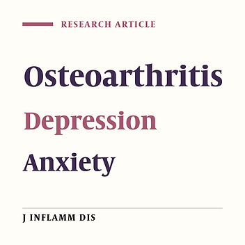 Association of depression and anxiety with osteoarthritis