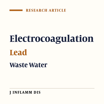 Efficiency of electrocoagulation process for lead removal from wastewater