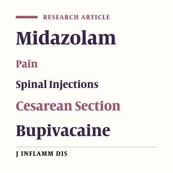 Effects of adding midazolam to intrathecal bupivacaine on pain after cesarean section