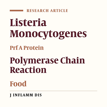 Prf A gene in Listeria monocytogenes isolated from food