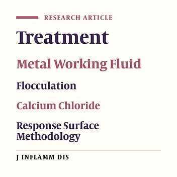 Optimization of metal working fluids treatment using calcium chloride by response surface methodology