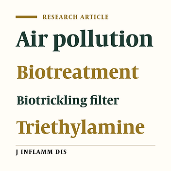 Biotreatment of air containing triethylamine (TEA) vapor in biotrickling filter