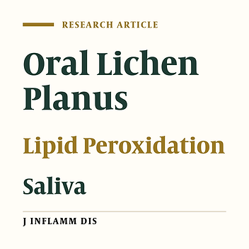 Salivary lipid peroxidation in patients with oral lichen planus
