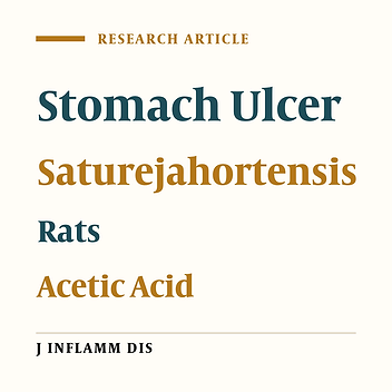 Effect of aqueous extract of Saturejahortensis on gastric ulcer induced by acetic acid in rats