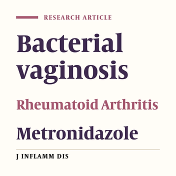 Effect of treatment of bacterial vaginosis on disease activity in rheumatoid arthritis