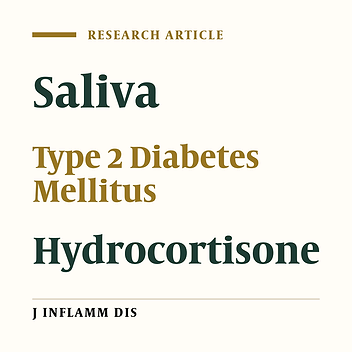 Comparison of salivary cortisol level in patients with controlled type II diabetes and healthy subjects
