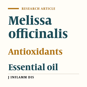 Antioxidant and antibacterial properties of the Melissa officinalis essential oil