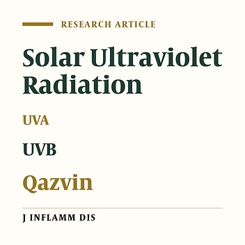 Measurement of solar ultraviolet radiation intensity type A and B in Qazvin (2013-14)